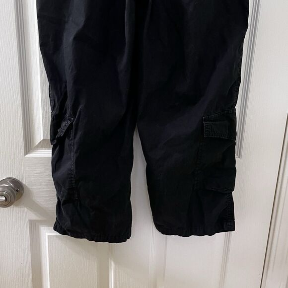 MASON’S Woman Rites Black Cropped Cargo Pants Italy Cotton Woman's Size 48 US 12 - Picture 16 of 16